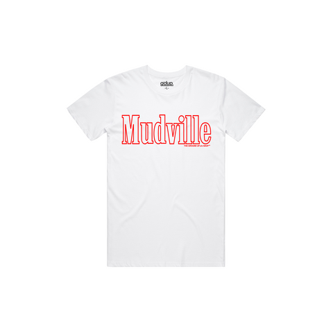 "Mudville" Red Outline Tee