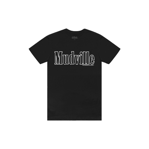 "Mudville" Black Outline Tee