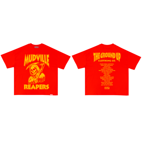 "Mudville Reapers" Red Oversized Tee
