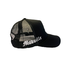 "Mudville" Black Trucker Hat