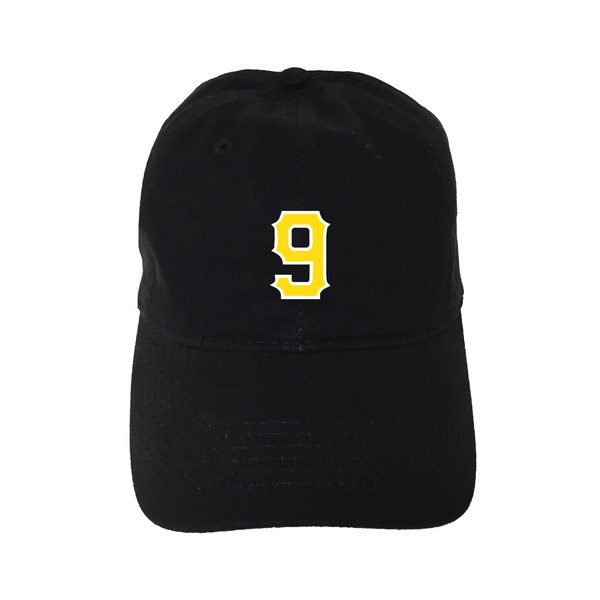 "The 9" Black Unstructured Hat