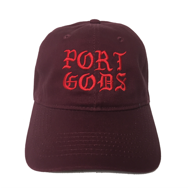 "Port Gods" Maroon Unstructured Hat