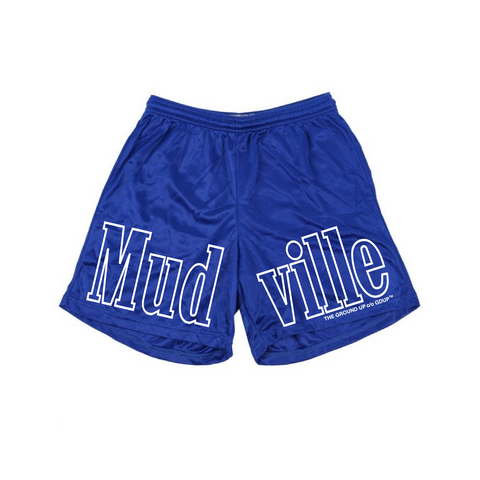 "Mudville" Royal Mesh Gym Shorts